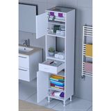 Eliusta Vero 5 Bölmeli 50 cm Genişlikte Dolap Çok Amaçlı Kullanım Banyo Dolapı 50X173X32,5 cm Dolap - Beyaz