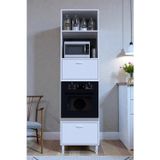 Eliusta Viramo Mikrodalga/Ankastre Fırın Dolabı 2 Kapaklı Depolama Alanlı 60x217x56 cm Modüler Dolap