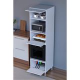 Eliusta Viramo Mikrodalga/ankastre Fırın Dolabı Çoklu Bölmelerle Depolama Alanlı 60X217X56 cm Modüler Dolap - Beyaz - 3 Kapaklı