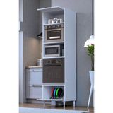 Eliusta Viramo Mikrodalga/ankastre Fırın Dolabı Çoklu Bölmelerle Depolama Alanlı 60X217X56 cm Modüler Dolap - Beyaz - Kapaklı