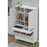 Eliusta Wall Beyaz Banyo Dolabı 90 Cm Üç Göz Bölmeli Sepet 90X171x32,5 Cm 4 Raflı Mutfak/Banyo Dolabı