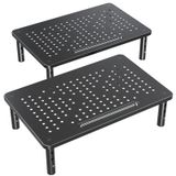 ELIVED 2 Paket Monitör Standı Yükseltici - Dizüstü Bilgisayar, Bilgisayar, PC, Yazıcı için 3 Yüksekliği Ayarlanabilir Monitör Standı, Masaüstü Düzenleyici için Mesh Metal Monitör Yükseltici.