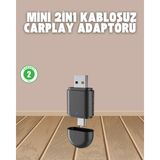 Elivora Kablosuz Carplay Adaptörü – Usb-A & Type-C Uyumlu Hızlı Bağlantı Cihazı
