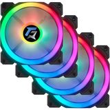 Elivora Store 7r Pro Seri (4'lü Set) Rainbow Ledli Sessiz 120MM 12CM Kasa Fanı - 001-Renkli - Option-1