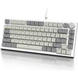 Elivora Store Attack Shark K85 Mekanik Klavye – 75% Kompakt Tasarım, Manyetik Anahtarlar, Ayarlanabilir Tepki Süresi, Rgb Işık, Döner Kontrol Tuşu, Dks/mt/tgl Destekli, Pc/mac Uyumlu - Grey - Option-1 - 00-Siyah - Beyaz