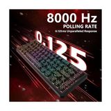 Elivora Store Attack Shark X65 He Manyetik Anahtarlı 65% Gaming Klavye – 8000 Hz Ultra Hızlı Tepki, 0.01 mm Rapid Trigger Hassasiyeti, Pbt Tuşlar, Rgb Aydınlatma, Qmk Desteği (Black Contour Line) - Option-1 - 00-Siyah - Beyaz