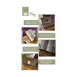 Elivora Store Axolotl Ayarlanabilir Kitap Okuma Standı, Tablet Standı (Meşe) (Safir) - Option-1 - 00-Siyah - Beyaz