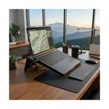 Elivora Store Metal Laptop Standı MacBook Laptop Standı Dizüstü Bilgisayar Yükseltici Stand Notebook Standı Soğutmalı Ergonomik Laptop Yükseltici Masaüstü Stand (Siyah)
