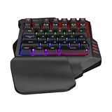 Elivora Store Mıracle K1 Siyah USB LED Işıklı Q 35 Tuşlu Multimedya Mini Gaming Oyuncu Klavyesi - Option-1 - 00-Siyah - Beyaz