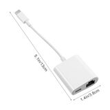 Elivora Store Type-C To Ethernet Dönüştürücü USB Ağ Adaptörü USB C To RJ45 Çevirici Beyaz Renk Adaptör ZR669
