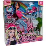 Elivora WG-66760 Kutulu 29CM Akesuarlı Bisikletli Bebek - Vardem Oyuncak - 1 Adet