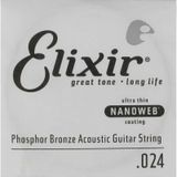 Elixir 14124 24 Nanoweb Phosphor Bronze Tek Akustik Gitar Teli