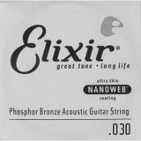 Elixir 14130 30 Nanoweb Phosphor Bronze Tek Akustik Gitar Teli