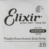 Elixir 14135 35 Nanoweb Phosphor Bronze Tek Akustik Gitar Teli