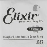 Elixir 14142 42 Nanoweb Phosphor Bronze Tek Akustik Gitar Teli
