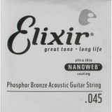 Elixir 14145 45 Nanoweb Phosphor Bronze Tek Akustik Gitar Teli