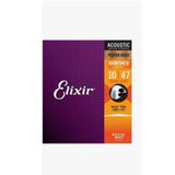 Elixir Nanoweb 10-47 Extra Light Akustik Gitar Teli Phosphor Bronze 16002