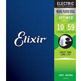 Elixir® Optiweb® kaplamalı 7 telli elektro gitar telleri, hafif/ağır (.010-.059)