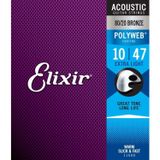 Elixir Polyweb Bronze Extra Light Akustik Gitar Teli (.010-.047)