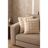 Eliz Home 2'li Bubble Tavşan Tüyü Bej Yastık Kırlent Kılıfı Çift Taraflı (43x43) BEJ