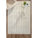 Eliz Home Eskitme Vintage Çiçekli Halı Bambu Polyester Oturma Odası Salon Mutfak Halısı 4