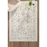 Eliz Home Eskitme Vintage Çiçekli Halı Bambu Polyester Oturma Odası Salon Mutfak Halısı 5
