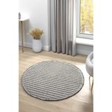 Eliz Home Gri Yuvarlak Yumuşak Dokulu Halı Kilim Salon Mutfak Koridor Yolluk Dokuma Makine Halısı 0011 DAİRE
