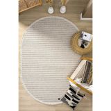 Eliz Home Oval Bej Halı Modern Oturma Odası Salon Mutfak Koridor Antre Balkon Çocuk Odası Halısı 0019