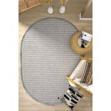 Eliz Home Oval Gri Halı Modern Oturma Odası Salon Mutfak Koridor Antre Balkon Çocuk Odası Halısı 0011