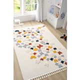 Eliz Home Yumuşak Renkli Bukleli Kelebek Figürlü Dokuma Halı Bebek Odası Çocuk Odası Genç Odası Halısı 11