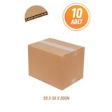 Eliz Party 10'lu Karton Koli Kutu Boş Karton 50X30X30 Küçük Boy Çift Oluklu