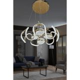 Eliza 4 Lü Simli 3 Renk Led Sarkıt Avize Modern Salon & Oturma Çok Renkli