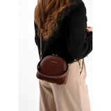 Eliza Oval Formlu Şık Günlük Kadın Omuz Çantası Bp-4855o - Bordo