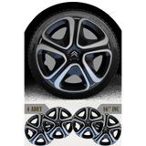 Elize Citroen C3 AirCross C4 Cactus C5 AirCross 16'' İnç Jant Kapağı 4 ADET Çift Renk 313