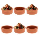 Elizi 6 Adet Toprak Güveç Kasesi, Fırın Sütlaç Kabı 6’lı Set (6x250ml)