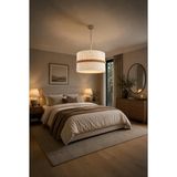 Elizim Home Lighting Bohem Modern Makrome Avize 25 cm – El Yapımı Yatak Odası, Oturma Odası, Çocuk Odası ve Genç Odası Dekoratif Tavan Aydınlatması - Kahve