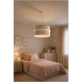 Elizim Home Lighting Bohem Modern Makrome Avize 25 cm – El Yapımı Yatak Odası, Oturma Odası, Çocuk Odası ve Genç Odası Dekoratif Tavan Aydınlatması