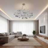 Elizim Home Lighting Dantel Kristal Taşlı Krom Ledli Avize - 1