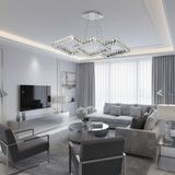 Elizim Home Lighting Elentra Kare Kristal Taşlı Krom Ledli Avize - 3