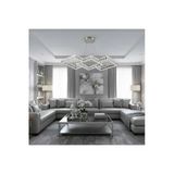 Elizim Home Lighting Elentra Kare Kristal Taşlı Krom Ledli Avize