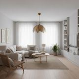 Elizim Home Lighting Hasır Görünümlü Yaprak Abajur Sarkıt Avize - 1 - Kahverengi