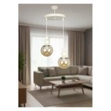 Elizim Home Lighting Holla 2'Li Bal Cam'lı Beyaz Sarkıt Avize