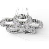 Elizim Home Lighting Janti Kristal Taşlı Krom Ledli Avize - 1