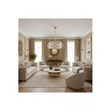 Elizim Home Lighting Kristal Taşlı 3'Lü Gold Avize