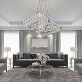 Elizim Home Lighting Labirent Kristal Taşlı Ledli Avize - 1 - Krom