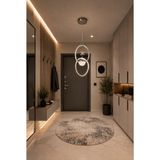 Elizim Home Lighting Luna Premium Dekoratif LED Sarkıt Avize – Kumandalı, 3 Renk Işık, Yatak Odası- Salon-Antre Tavan Aydınlatması - Krom