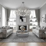 Elizim Home Lighting Mühür Kristal Taşlı Ledli Krom Avize - 1