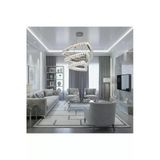 Elizim Home Lighting Simet 3 Katlı Kristal Taşlı Krom Ledli Avize