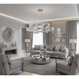 Elizim Home Lighting Snake Kristal Taşlı Ledli Krom Avize - 1