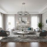 Elizim Home Lighting Sonsuz Kristal Taşlı Ledli Avize - 1 - Krom